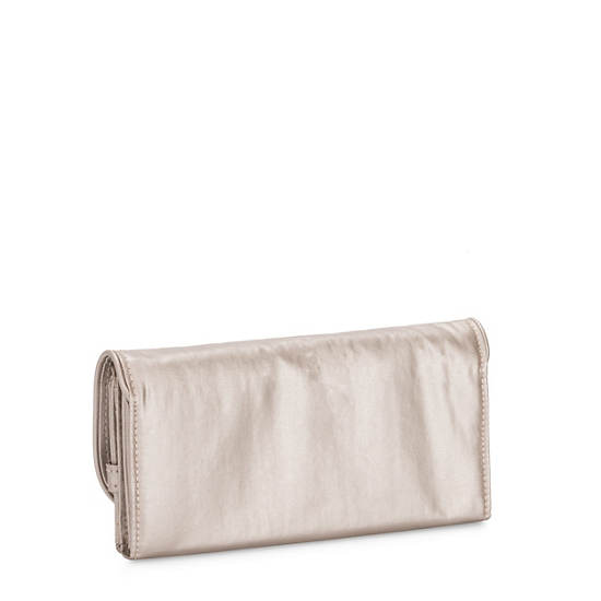 Kipling Money Land Metallic Snap Portefeuille Beige | BE 1787TC